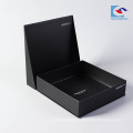 Boîte de cadeau de cadeau noir mat de carton fait sur commande de luxe